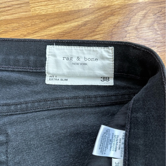 Rag & Bone | Black Jeans | Fit 1 (Extra Slim) | Size: 38 - Picture 2 of 6